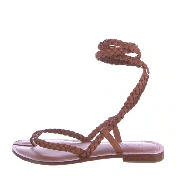 Johanna Ortiz Leather Braided Accents Gladiator Sandals - Picture 2 of 4